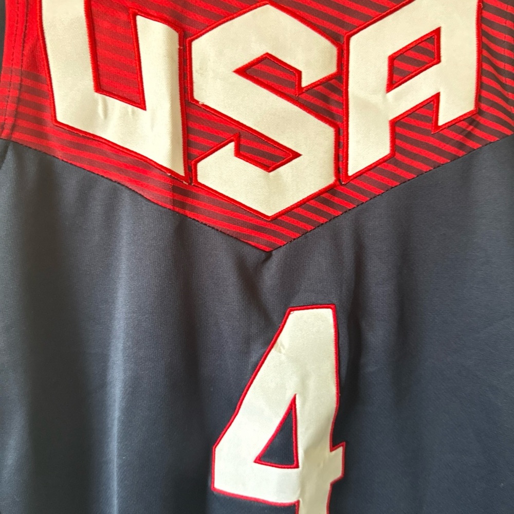 Men’s Nike Stephen Curry #4 Team USA 2014 Olympics FIBA Jersey Sz S - Blue RARE - Picture 2 of 7